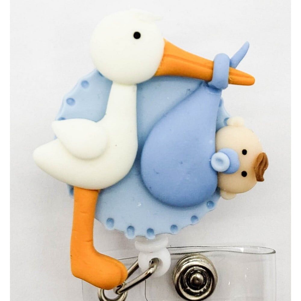 Porta ID Personalizado Cigüeña Celeste - Image 1