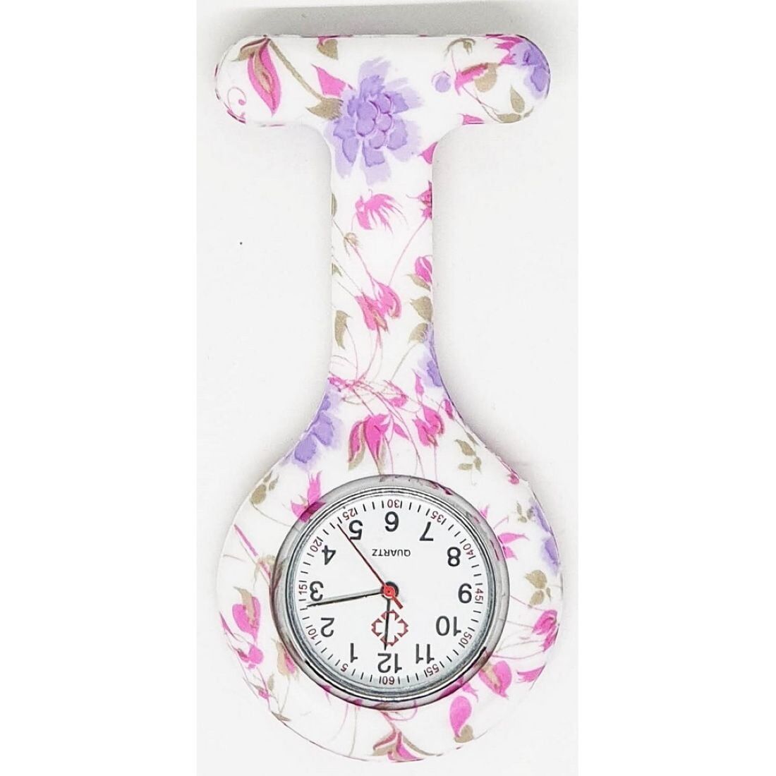 REP01-1-1.jpg Reloj Prendedor Morado y Rosado - Image 1